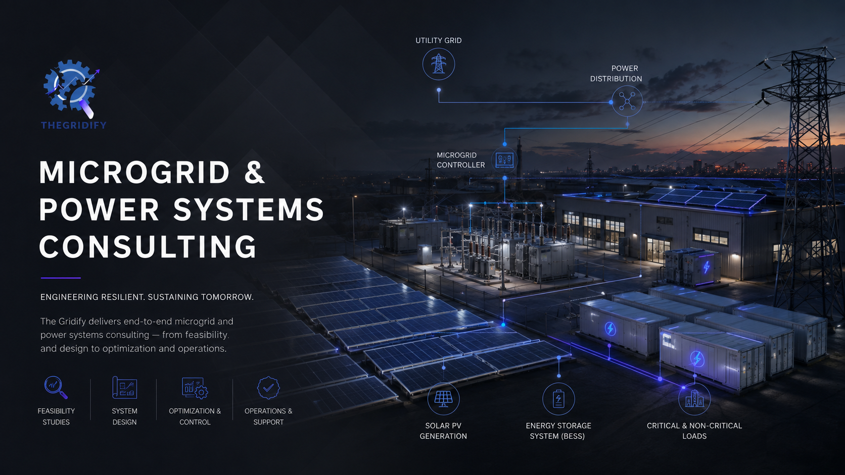 The Gridify microgrid and power systems consulting banner